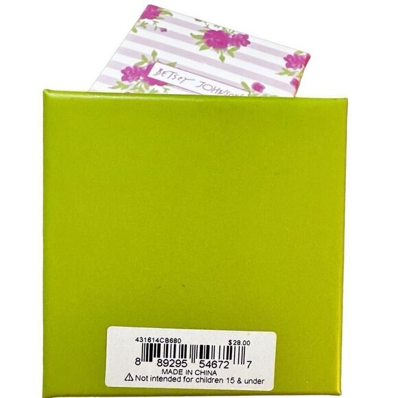 New in Box BETSEY JOHNSON Cupcakes Stud Earrings Pink White Rhinestones Dessert - Picture 12 of 12